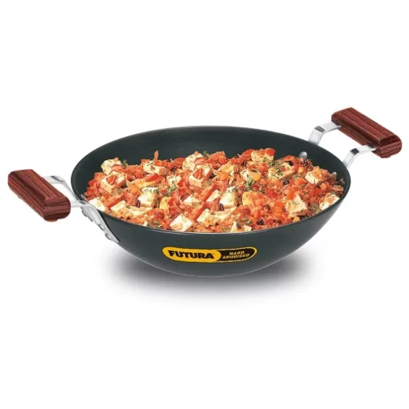 Futura Hard Anodised Deep-Fry Pan 3.75 L, 30 cm, 4.06 mm Induction Compatible Base available on Herbkart