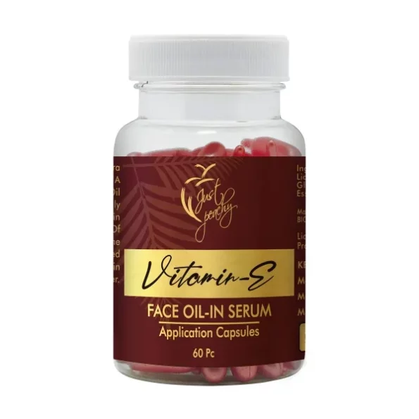 Just Peachy Vitamin E & Aloe-Vera Face Serum Soft-gel Facial Application Capsule (60 capsules) (Maroon), Herbkart8t771OF-jmHRL.webp, Herbkart8t771OF jmHRL