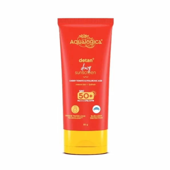 Aqualogica Detan+ Dewy Sunscreen with Cherry Tomato & Hyaluronic Acid with SPF 50 & PA++++ - 80g, Herbkart8t751zPhQ9ObqL.webp, Herbkart8t751zPhQ9ObqL