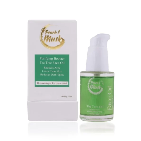 Peach and Musk Purifying Booster Tea Tree Face Oil 30Ml available on Herbkart