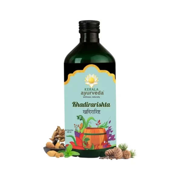 Kerala Ayurveda Khadirarishta 450ml available on Herbkart