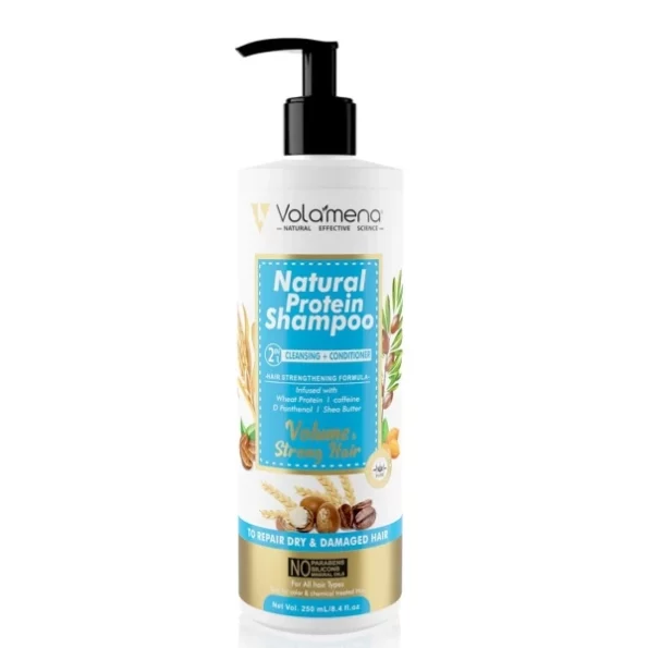 Volamena Natural Protein 2 in 1 Hair Shampoo For Hair Fall Control 250 ml available on Herbkart