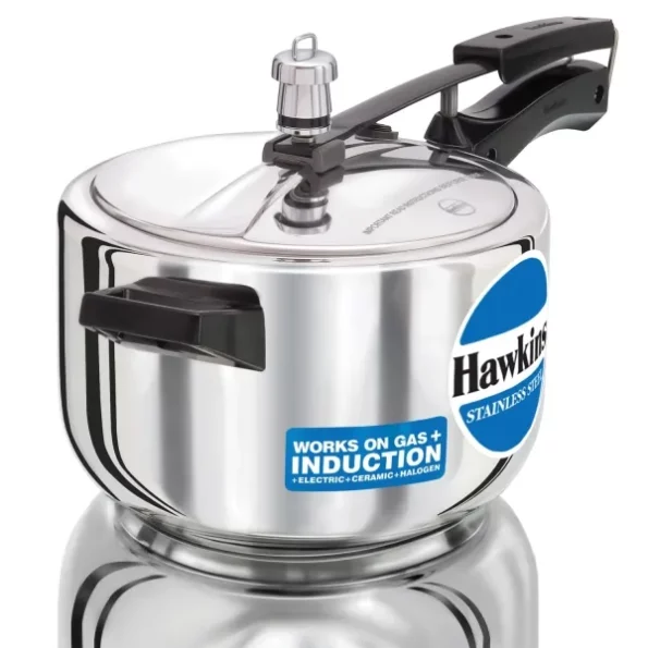 Hawkins 4 Litre Pressure Cooker, Stainless Steel Inner Lid Cooker, Induction Cooker, Silver, Herbkart8t771MUeqtJ-YL.webp, Herbkart8t771MUeqtJ YL