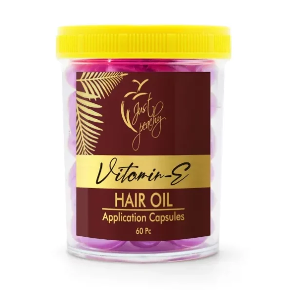 Just Peachy Advanced Care Vitamin E & Aloe Vera Hair Oil 60 Capsules (Purple) available on Herbkart