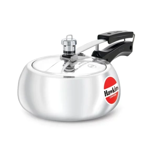 Hawkins Contura Aluminium Inner Lid Pressure Cooker, 2 Litre, Silver available on Herbkart