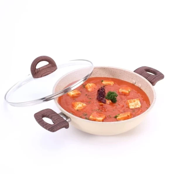 Wonderchef Duralife Die-cast 24 cm Kadhai with lid, 2.5 litres available on Herbkart