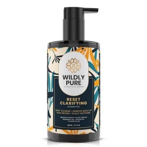 WILDLY PURE Clarifying Shampoo For Hard Water & Metal Damage 300ml (Reset) available on Herbkart