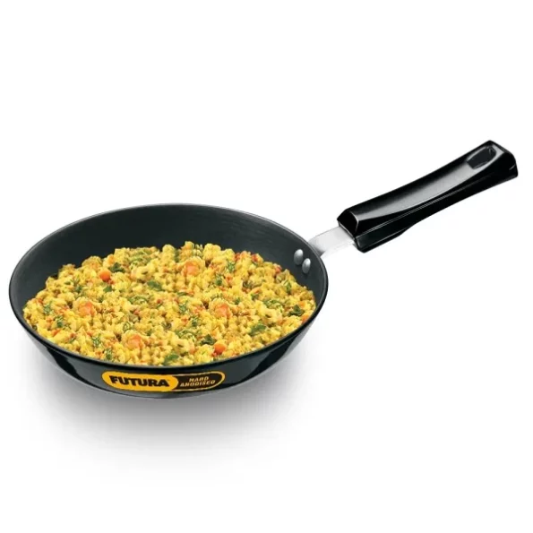 Hawkins Futura 22 cm Frying Pan, Hard Anodised Fry Pan, Induction Frying Pan, Black available on Herbkart