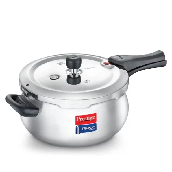 Prestige 3 Litre Svachh Tri-Ply handi pressure cooker (outer lid) available on Herbkart