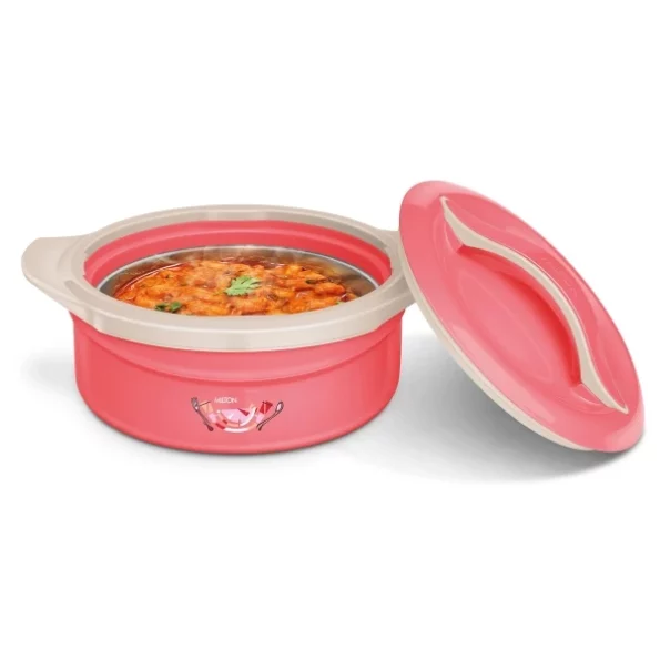 MILTON Zenith 2500 Insulated Inner Stainless Steel Casserole, 2.46 litres, Pink available on Herbkart