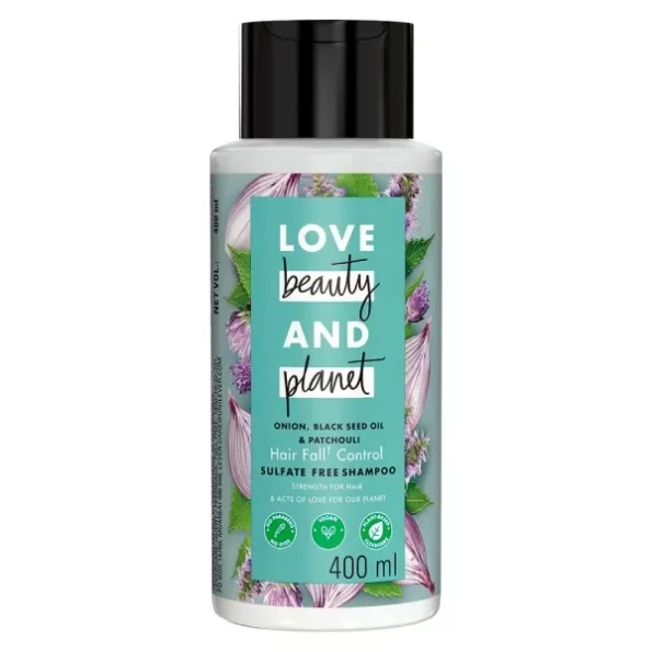 Love Beauty & Planet Onion Oil, Blackseed Oil & Patchouli Sulfate Free Hairfall Control Shampoo, 400 ml, Herbkart8t751bVdDoEn0L.webp, Herbkart8t751bVdDoEn0L