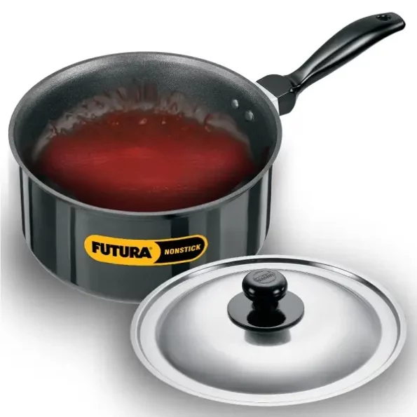 Futura Nonstick Saucepan 3 L, 20 cm, 3.25 mm with SS lid available on Herbkart