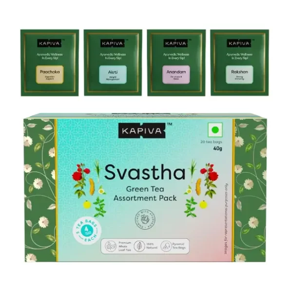 Kapiva Svastha Green Tea | 40gm | Boost Metabolism & Energy | Herbkart available on Herbkart