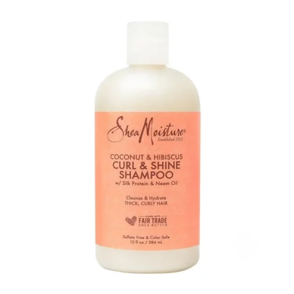 Shea Moisture Coconut & Hibiscus Curl & Shine Shampoo available on Herbkart