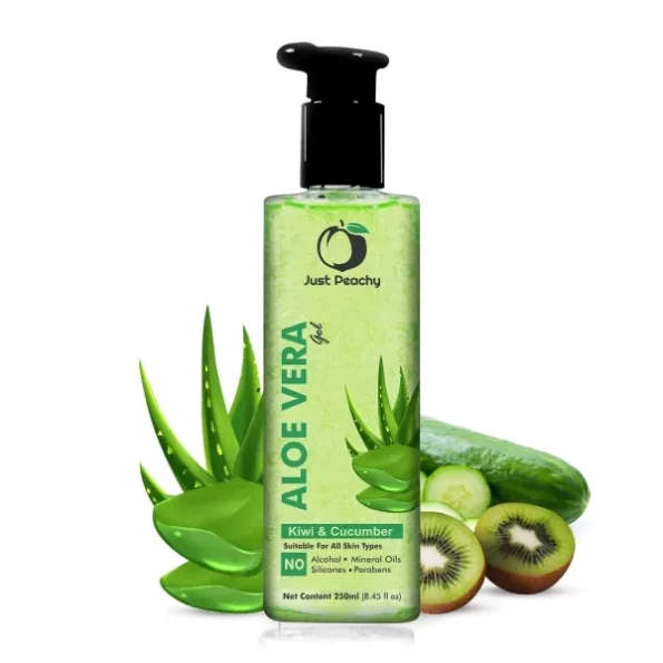 Just Peachy Aloe Vera Gel, With Cucumber, Kiwi & Vitamin E 250ml, Herbkart8t7615Pc-cQQkL.webp, Herbkart8t7615Pc cQQkL