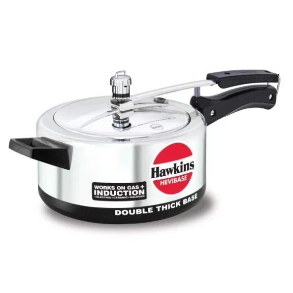 Hawkins Aluminium 3.5 Litre Hevibase Pressure Cooker,Induction Inner Lid Cooker,Silver available on Herbkart