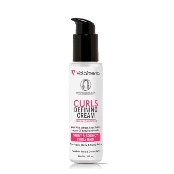 Volamena Curl Defining Leave- in hair conditioning cream I with Rice Extract, Argan oil, Quinoa Protein, Shea Butter I defines and style curls 100 ml, Herbkart8t751SFwJJxJqL.webp,