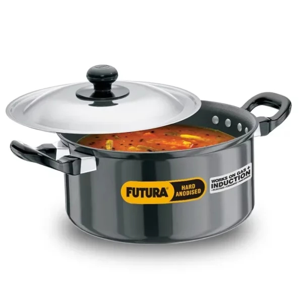 Futura Nonstick Stewpot 3L with SS lid and Induction Compatible Base available on Herbkart