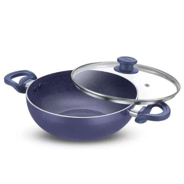 Prestige Ceraglide Ceramic Coated 4.5L(28cm) Non-Stick Kadai with Glass lid available on Herbkart