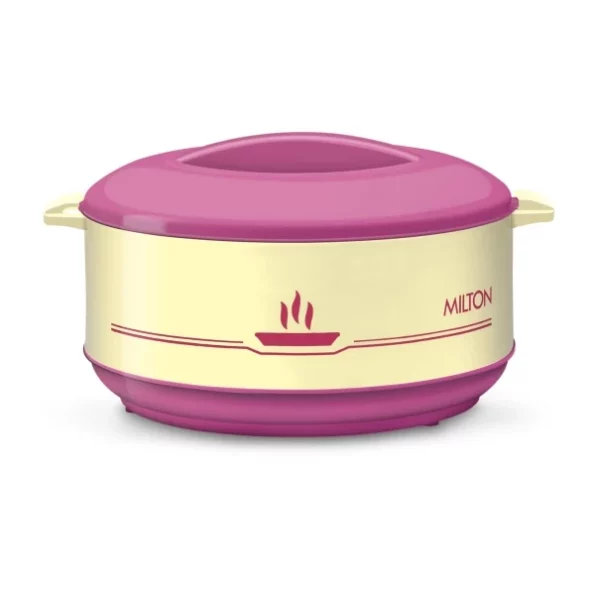 MILTON Buffet 2550 Inner Steel Casserole 2200 ml, Cherry Pink available on Herbkart