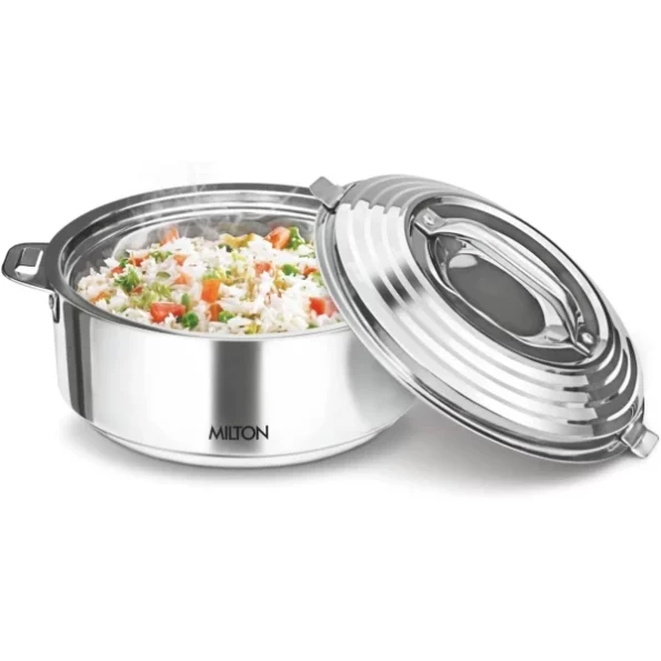 Milton Galaxia Stainless Steel Casserole, 2.5 litres, Silver available on Herbkart