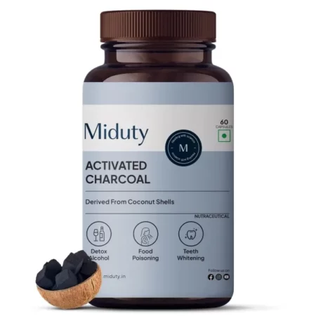 Miduty By Palak Notes Activated Charcoal - 60 Capsules