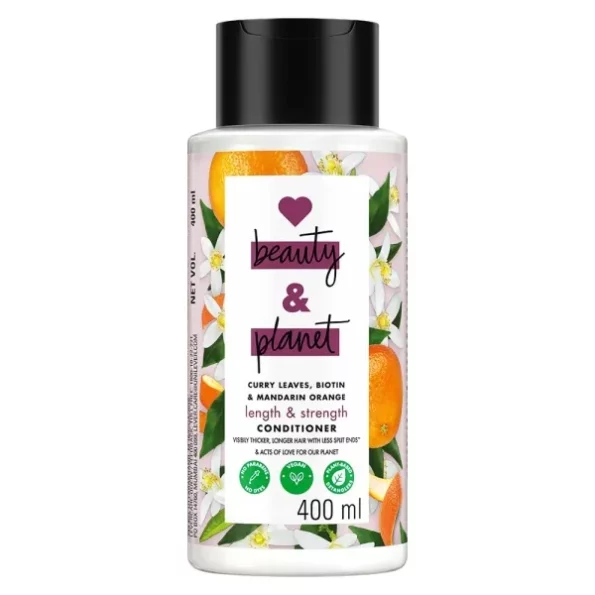 Love Beauty & Planet Curry Leaves, Biotin & Mandarin Natural Conditioner 400ml available on Herbkart