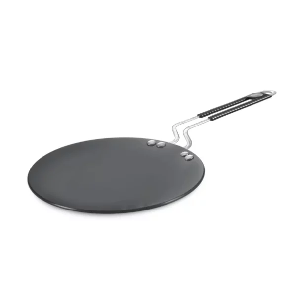 Prestige Hard Anodised Plus Cookware Induction Base Roti Tawa, Black, 22.5cm available on Herbkart