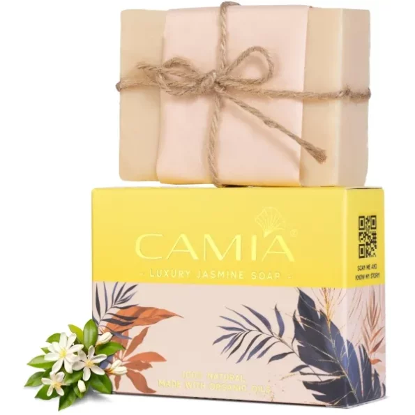 CAMIA - 100% Organic & Handmade Jasmine Soap For Bath, 125 Gm available on Herbkart