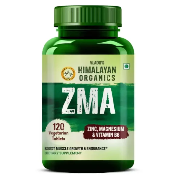 Vlado's Himalayan Organics Zma, Zinc, Magnesium Aspartate, Sports Recovery Supplement, 120 Veg Tablets available on Herbkart