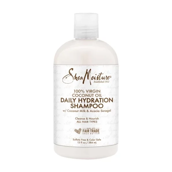 Shea Moisture 100% Virgin Coconut Oil Daily Hydration Shampoo w/ Coconut Milk & Acacia Senegal available on Herbkart