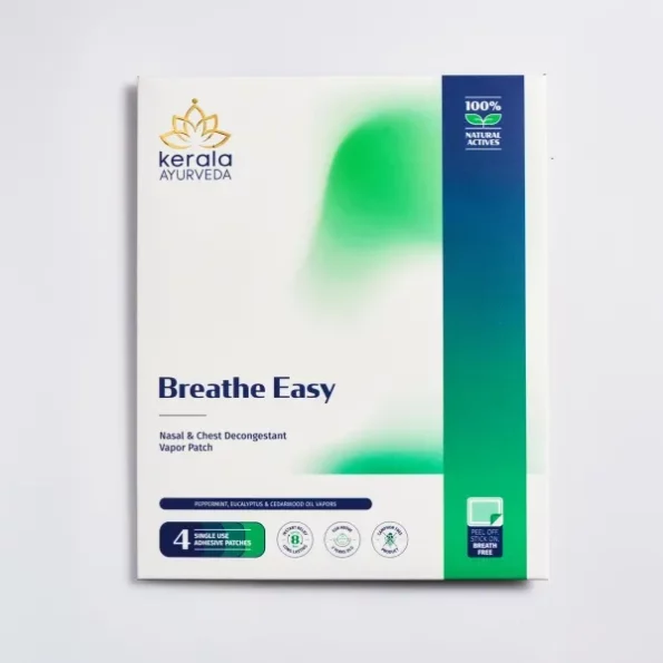 Kerala Ayurveda Breathe Easy Nasal and Chest Decongestant Vapor Patch available on Herbkart