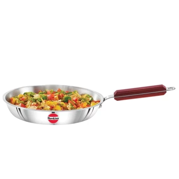 Hawkins 24 cm Frying Pan, Triply Stainless Steel Fry Pan, Induction Frying Pan, Silver, Herbkart8t751-ktaFME1S.webp, Herbkart8t751 ktaFME1S