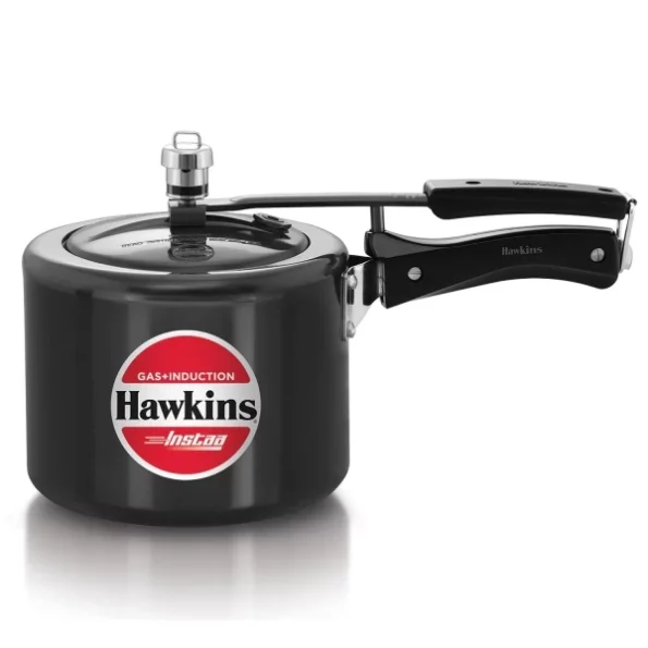 Hawkins 3 Litre Instaa Pressure Cooker, Tall Body Hard Anodised Cooker, Black available on Herbkart