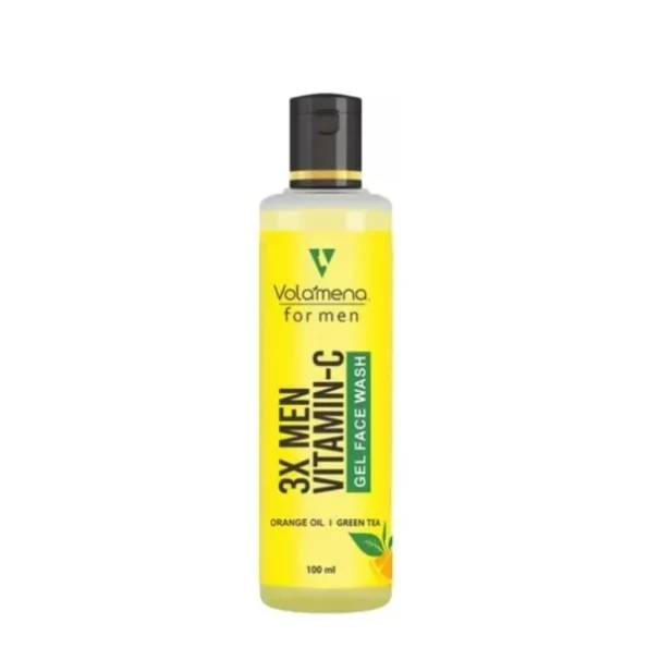 Volamena 3X Men Vitamin-C Gel Face Wash, With Vitamin-C, Orange Oil & Green Tea 100ml, Herbkart8t741PBhjhE20HL.webp, Herbkart8t741PBhjhE20HL