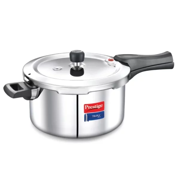 Prestige Svachh Triply 5 Litre, Silver Outer Lid Pressure Cooker (Aluminium) available on Herbkart