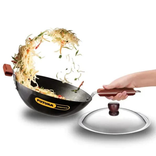 Hawkins Futura Stir-Fry Wok 3 Litre with SS Lid and Induction Compatible Base available on Herbkart