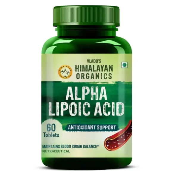 Vlado's Himalayan Organics Alpha Lipoic Acid 300mg, Boost Liver Function, Healthy Blood Sugar, Antioxidant, 60 Veg Tablets, HO_ALA_Tablets-1.webp, HO ALA Tablets 1