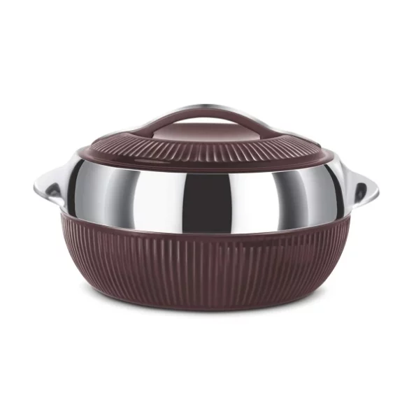 MILTON Fiesta 1500 Insulated Inner Stainless Steel Casserole (Brown and Silver, 1370 ml) available on Herbkart