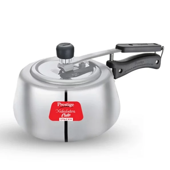 Prestige Nakshatra Cute Svachh Aluminium Inner Lid Pressure Cooker, 3.0L (Polished, Silver), 3 Liter, Herbkart8t771fMba2OA0L.webp, Herbkart8t771fMba2OA0L