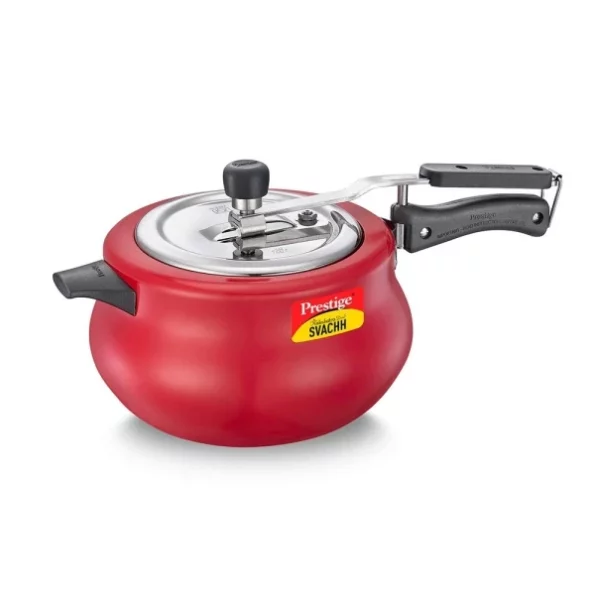 Prestige Svachh, 5 L, Nakshatra Duo Red Handi, With Deep Lid For Spillage Control, Aluminium, Inner Lid, 5 Litre available on Herbkart