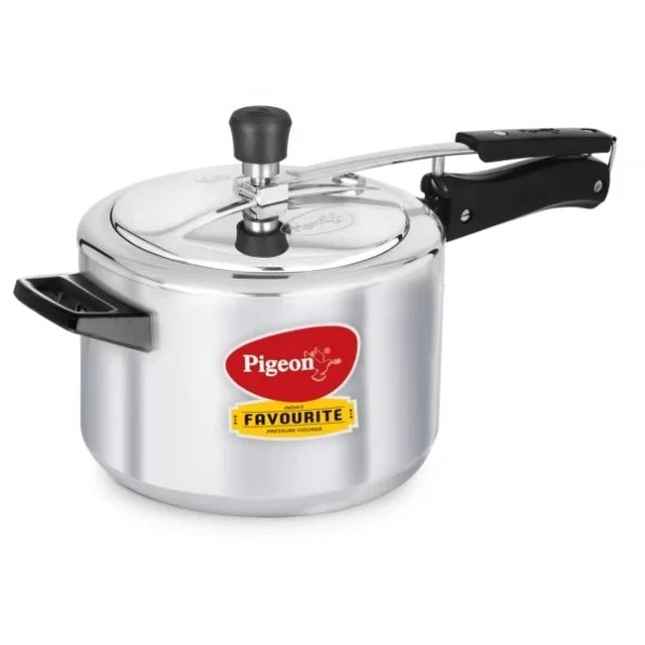 Pigeon 5 Litre Favourite Aluminium Inner Lid Induction Base Pressure Cooker (Silver) available on Herbkart