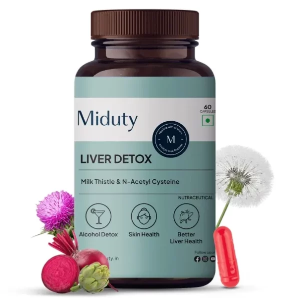 Miduty Palak Notes Liver Detox Supplement Milk Thistle - 60 Capsules, Herbkart8t771vAO4bF1pL.webp, Herbkart8t771vAO4bF1pL