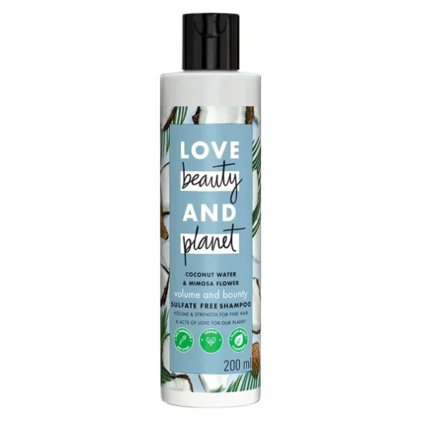 Love Beauty & Planet Coconut Water and Mimosa Flower Sulfate Free Volume and Bounty Shampoo 200ml available on Herbkart