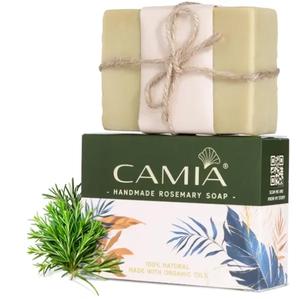 CAMIA - 100% Organic Handmade Rosemary Soap For Bath, 125 Gm available on Herbkart