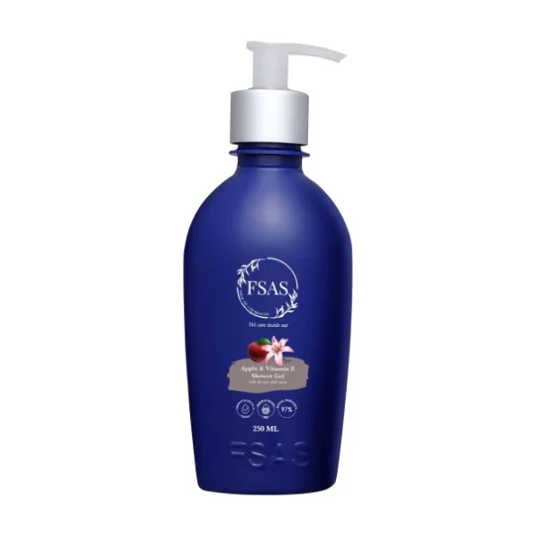 FSAS Health & Beauty 97% Plant-Derived Apple and Vitamin E Shower Gel - 250 ML available on Herbkart