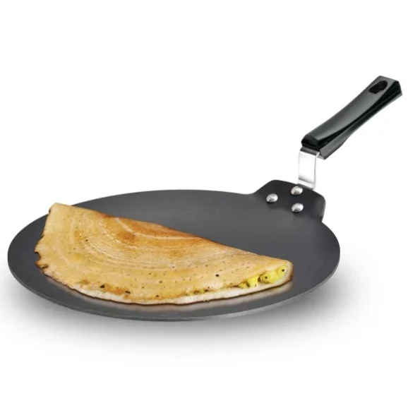 Hawkins Futura 28 cm Dosa Tava, Non Stick Dosa Tawa, Small Dosa Tawa (Black) available on Herbkart