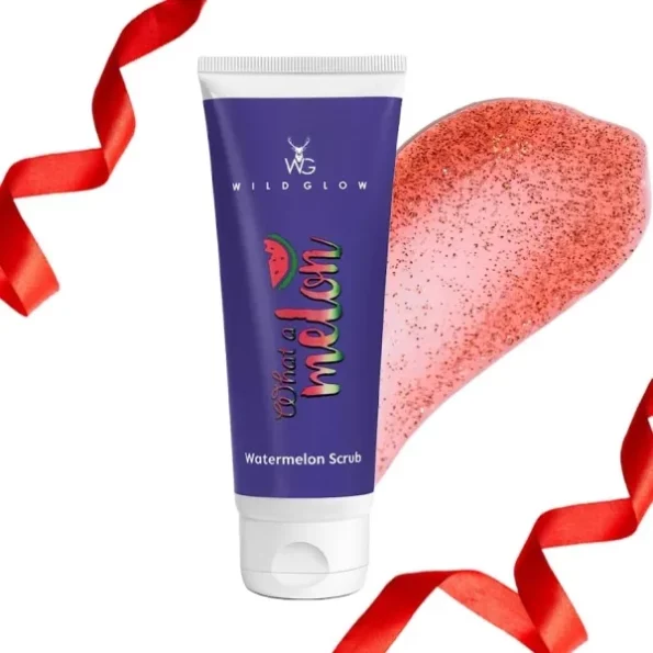 Wildglow Watermelon Face Scrub,With Real Watermelon Fruit Extract - 100ml available on Herbkart