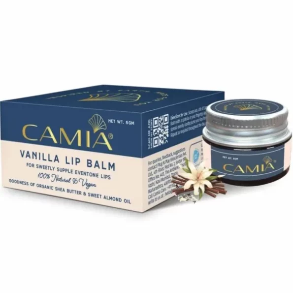 CAMIA - 100% Natural Vanilla Lip Balm for Dry & Chapped Lips 5 Gm available on Herbkart