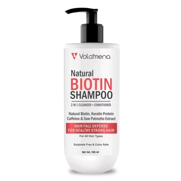 Volamena Natural Biotin Shampoo - 2 in 1 Hair Cleanser + Conditioner, 500 ml available on Herbkart